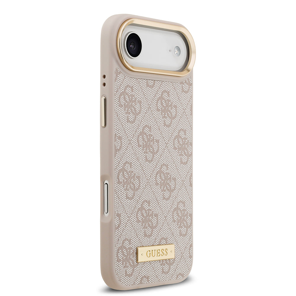 Guess iPhone 17 Air Orjinal Lisanslı M-safe Şarj Özellikli 4G Desenli PU Metal Plaka Klasik Logolu Kılıf Guess iPhone 17 Air Orjinal Lisanslı M-safe Şarj Özellikli 4G Desenli PU Metal Plaka Klasik Logolu Kılıf